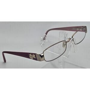 BeBe Flowery Eyeglasses 49-16 Rose Pink Floral Arms Y2K Style Frame K9